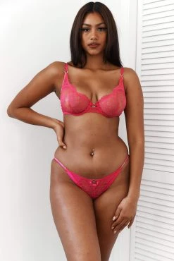 Lounge Underwear Sustainable Charmed Balcony Bra (Set) - Hot Pink