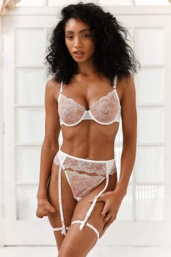 Lounge Underwear Outlet Outlet Josie Intimates Thong & Suspender Belt (Set) - Pink