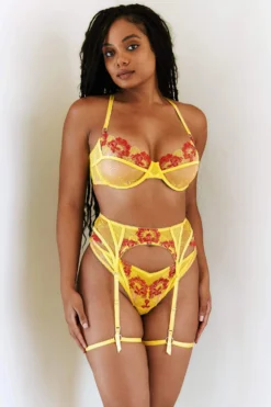 Lounge Underwear Leah Intimates Bra (Set) - Yellow Lace