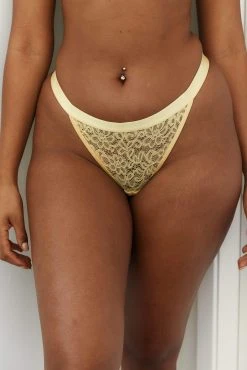 Lounge Underwear Outlet Balcony Thong (Set) - Lemon Outlet