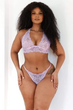 Lounge Underwear BH Ohne Bügel Sets Lace Triangle Bra (Set) - Lilac