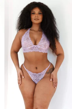 Lounge Underwear BH Ohne Bügel Sets Lace Triangle Bra (Set) - Lilac