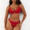 Lounge Underwear Vogue Balcony Bra (Set) - Maroon 2 Lounge Underwear Vogue Balcony Bra (Set) - Maroon
