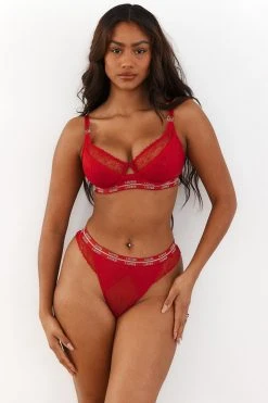 Lounge Underwear Vogue Balcony Bra (Set) - Maroon