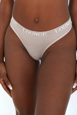 Lounge Underwear Seamless Thong (Set) - Mink