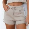 Lounge Underwear High Waisted Shorts - Mink 1 Lounge Underwear High Waisted Shorts - Mink