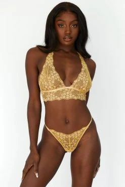 Lounge Underwear BH Ohne Bügel Sets Lace Triangle Bra (Set) - Mustard 10 Lounge Underwear BH Ohne Bügel Sets Lace Triangle Bra (Set) - Mustard