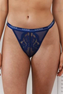 Lounge Underwear Bestsellers Blossom Balcony Thong (Set) - Navy