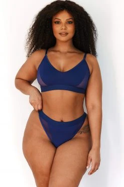 Lounge Underwear BH Ohne Bügel Sets Contour Mesh Bra (Set) - Navy