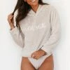 Lounge Underwear Teddy Hoodie - Oatmeal Cream Tops Und Hoodys 1 Lounge Underwear Teddy Hoodie - Oatmeal Cream Tops Und Hoodys