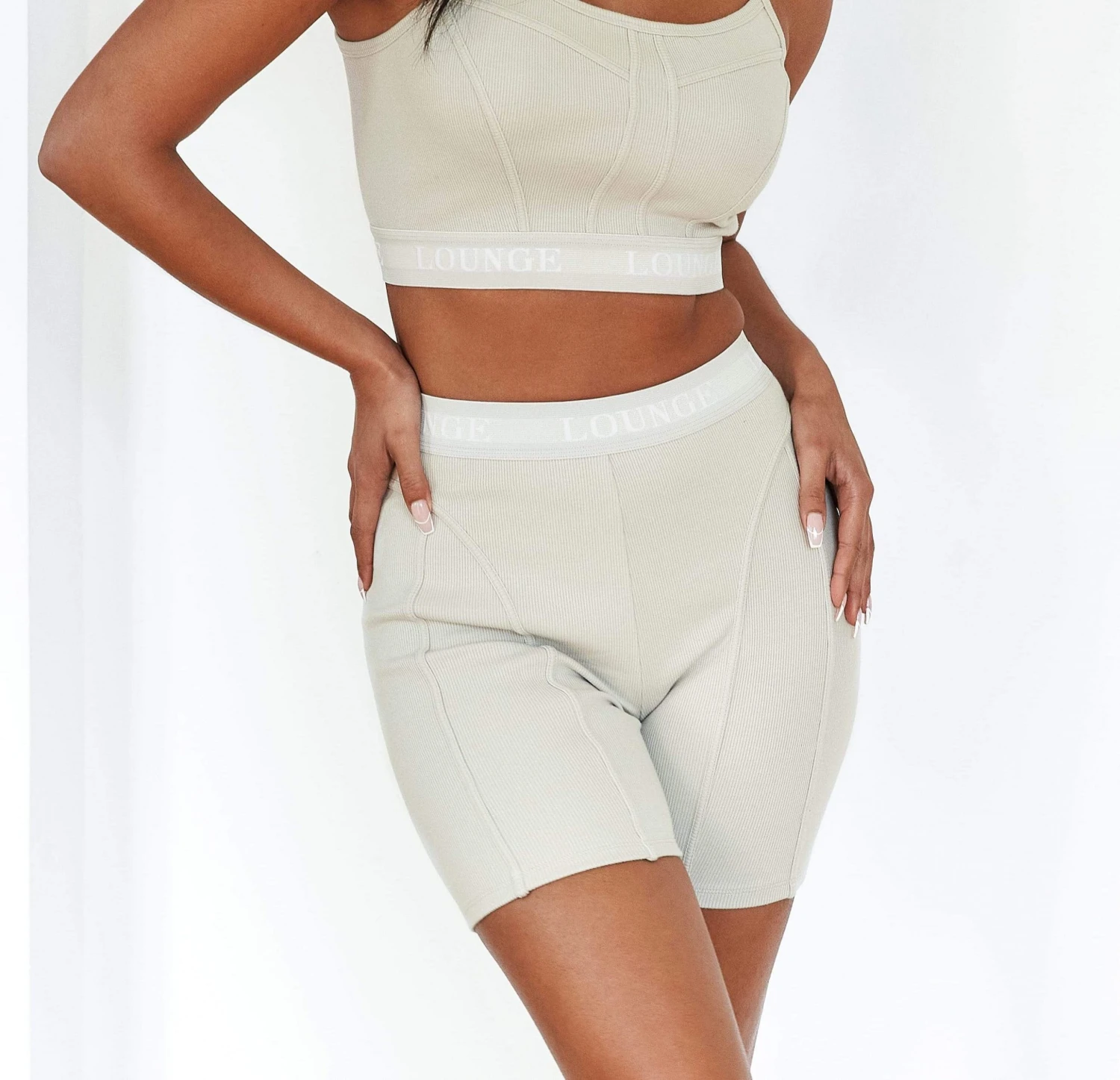 1OatmealSoftChicRibbedBralet_Shorts-Muriel_a1bd5378-53d4-4d80-95eb-7d71d9c77b77.jpg Lounge Underwear Soft Chic Ribbed Shorts - Oatmeal