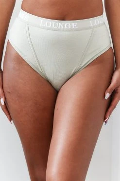 Lounge Underwear Bamboo Basic Briefs - Olive String Und Slip