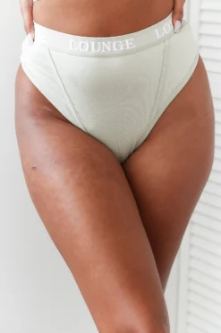 Lounge Underwear String Und Slip Bamboo Basic Thong - Olive