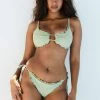 Lounge Underwear Hawaii Textured Bikini Top (Set) - Olive 2 Lounge Underwear Hawaii Textured Bikini Top (Set) - Olive