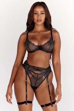 Lounge Underwear Lace Pandora Intimates Bra (Set) - Black