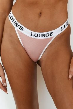 Lounge Underwear Bamboo Triangle Thong (Set) - Pink BH Ohne Bügel Sets