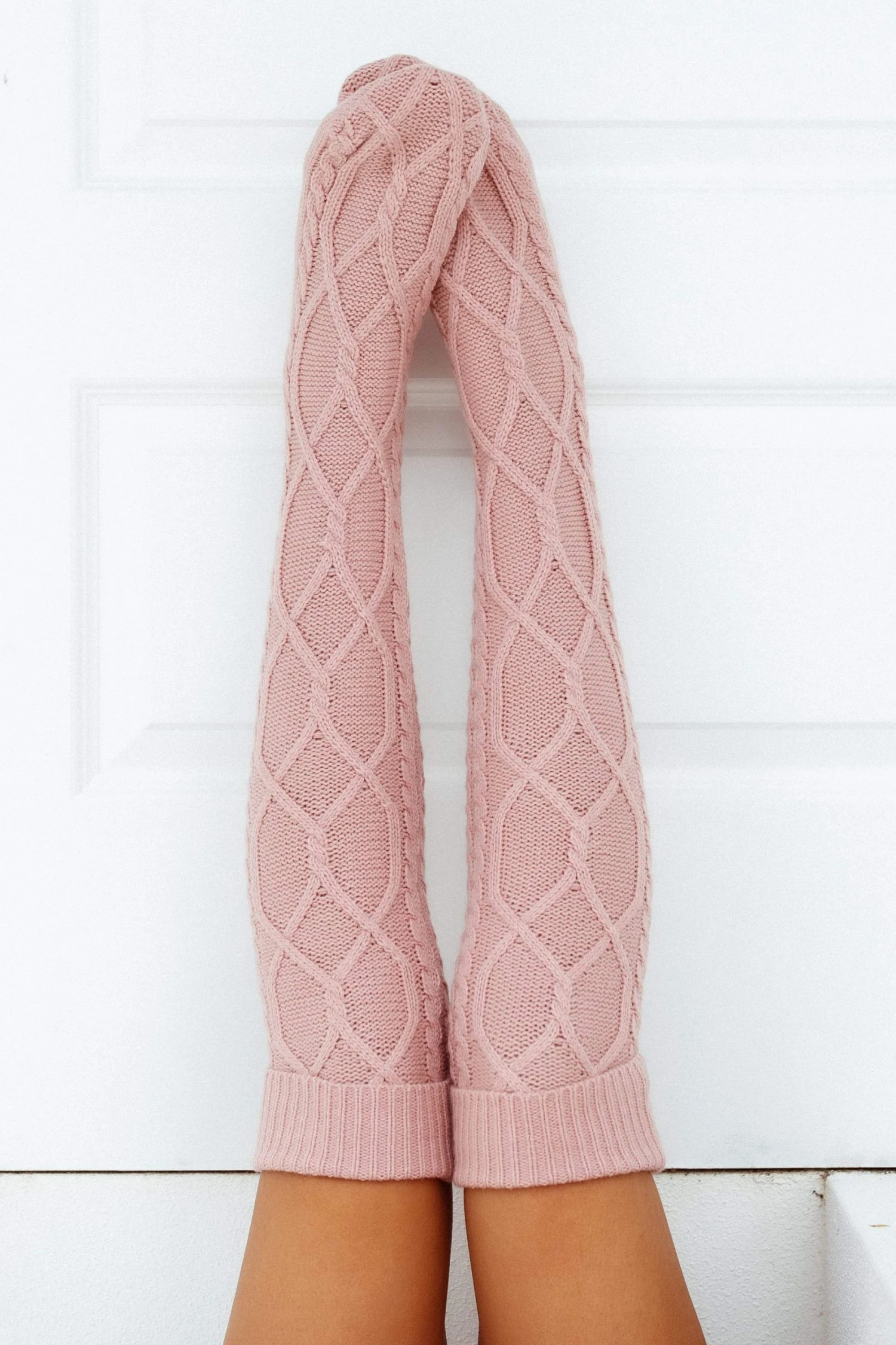 1PinkKneeHighKnittedSocks-Mollie_S-M_07574d86-43e9-4512-a8fd-881e3265f8c0.jpg Lounge Underwear Outlet Outlet Knee-High Cosy Knitted Socks - Pink