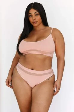 Lounge Underwear Nichtgepolsterte Mesh Bra (Set) - Pink