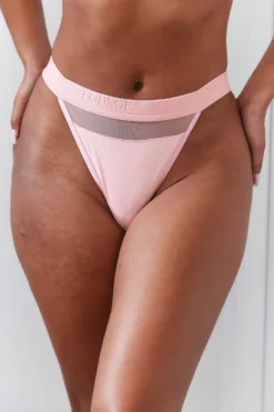 Lounge Underwear Mesh Thong (Set) - Pink BH Ohne Bügel Sets