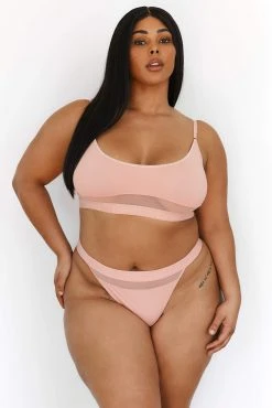 Lounge Underwear Nichtgepolsterte Mesh Bra (Set) - Pink