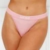 Lounge Underwear Outlet Bamboo Minimal Triangle Thong - Pink