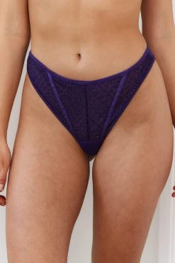 Lounge Underwear Outlet Icon Balcony Thong - Purple