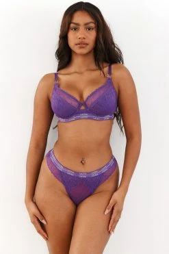 Lounge Underwear Vogue Balcony Bra (Set) - Purple Bügel-BH Sets