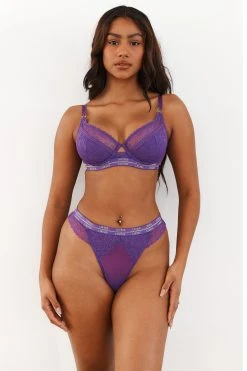 Lounge Underwear Vogue Balcony Bra (Set) - Purple Bügel-BH Sets