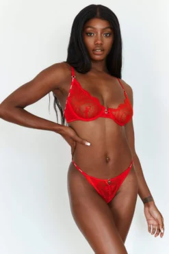 Lounge Underwear Bügel-BH Sets Sustainable Charmed Balcony Bra (Set) - Red