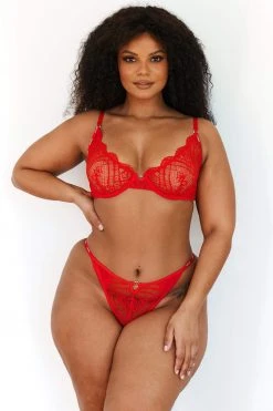 Lounge Underwear Bügel-BH Sets Sustainable Charmed Balcony Bra (Set) - Red