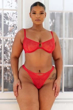 Lounge Underwear Grace Balcony Bra (Set) - Red Bügel-BH Sets