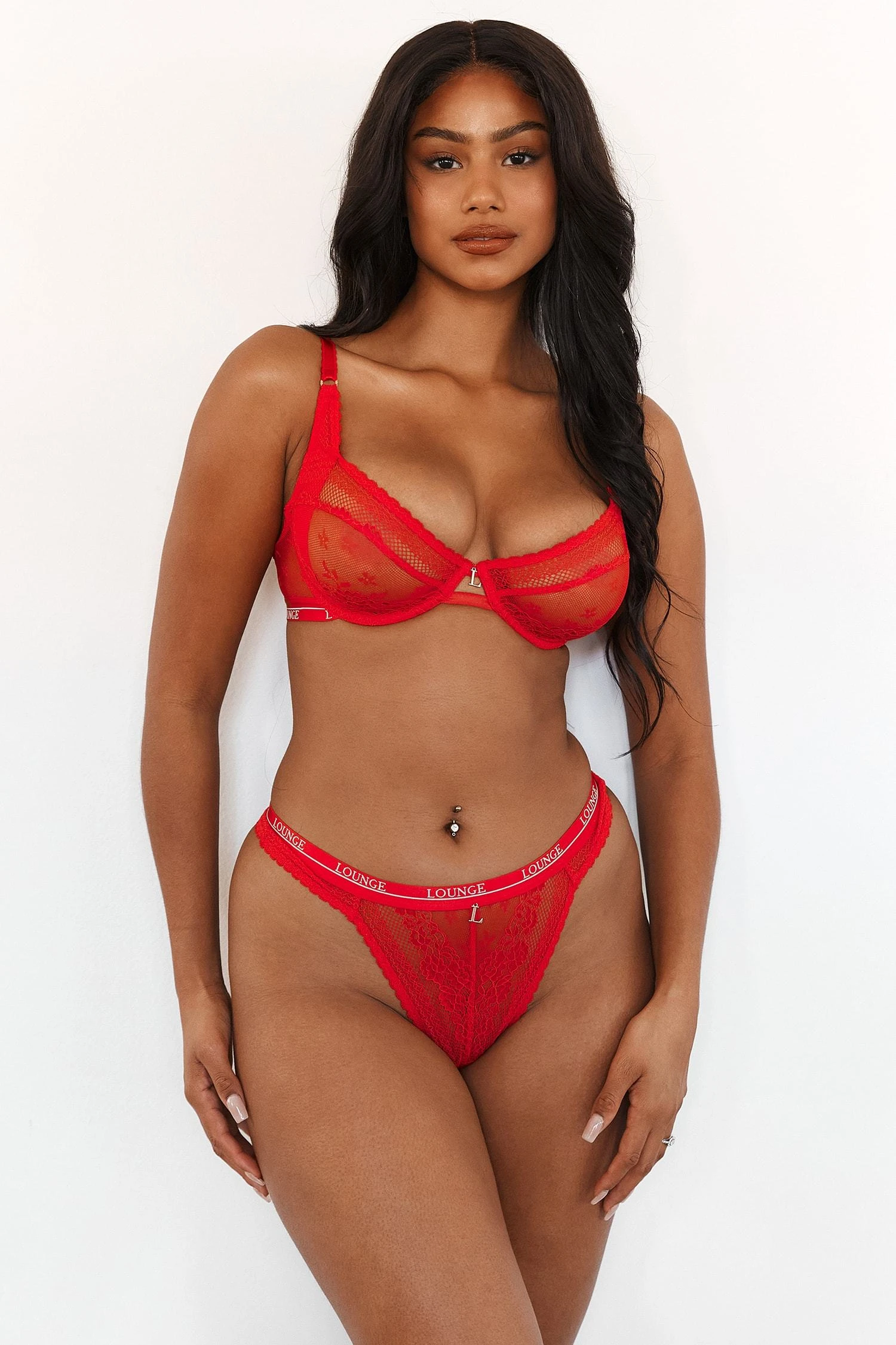 1RedLibertyBalconyBra_Thong-Nayeli.jpg Lounge Underwear Liberty Balcony Bra (Set) - Red Bügel-BH Sets