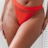 Lounge Underwear String Und Slip Mesh Thong - Red