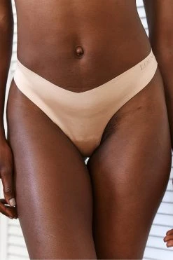 Lounge Underwear Seamless Lace Thong - Sand