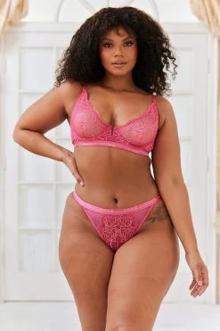 Lounge Underwear Outlet Royal Balcony Bra (Set) - Hot Pink