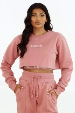 Lounge Underwear Outlet Outlet Two Piece Bralette & Cropped Jumper - Smoked Pink