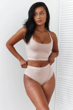 Lounge Underwear Bamboo Basic Bralette (Set) - Taupe