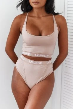 Lounge Underwear Bamboo Basic Bralette (Set) - Taupe 4 Lounge Underwear Bamboo Basic Bralette (Set) - Taupe