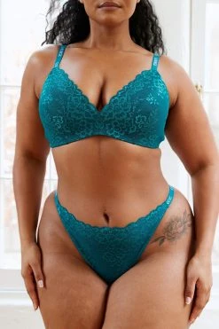 Lounge Underwear Sustainable Lace Magic Bra (Set) - Turquoise Bestsellers