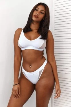 Lounge Underwear BH Ohne Bügel Sets Contour Mesh Bra (Set) - White