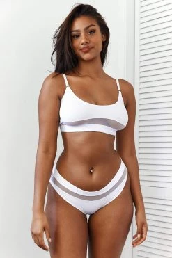 Lounge Underwear Mesh Bra (Set) - White