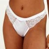 Lounge Underwear Outlet Silk Balcony Thong (Set) - White 1 Lounge Underwear Outlet Silk Balcony Thong (Set) - White