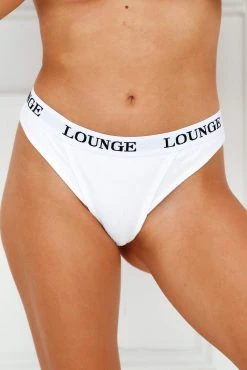 Lounge Underwear Ultra Comfort Ribbed Thong (Set) - White