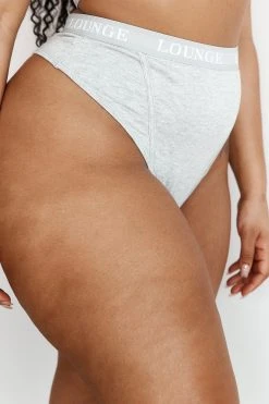 Lounge Underwear String Und Slip Bamboo Basic Thong - Grey