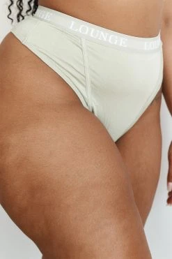 Lounge Underwear String Und Slip Bamboo Basic Thong - Olive
