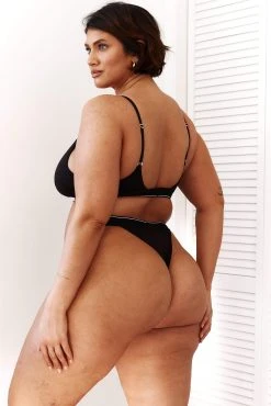 Lounge Underwear Bamboo Minimal Triangle Bra (Set) - Black BH Ohne Bügel Sets