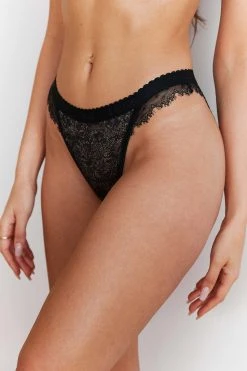 Lounge Underwear Neuheiten Desire Balcony Briefs - Black