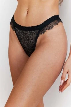 Lounge Underwear Neuheiten Desire Balcony Thong - Black