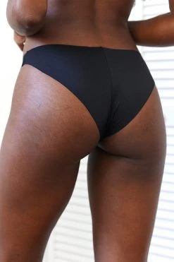 Lounge Underwear Seamless No Show Cheeky Briefs X2 - Black