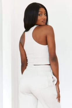 Lounge Underwear Comfy Cosy Racerback Top - Cream